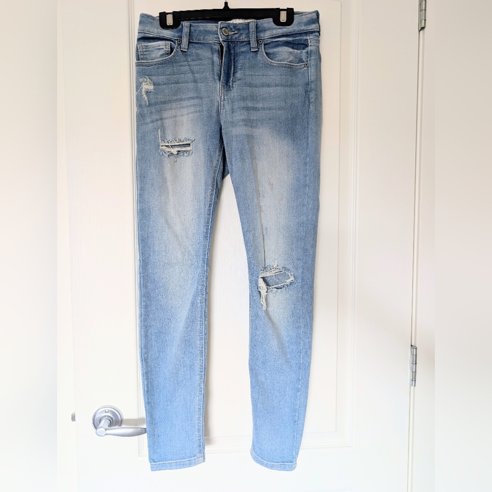 Eunina Light Blue Distressed Skinny Jeans